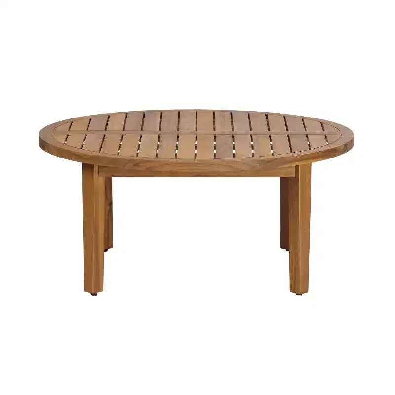 Christopher Knight Home Salma Set da Salotto Moderno a 5 Pezzi per Patio in Legno di Acacia con Tavolo a Doghe e Cuscini