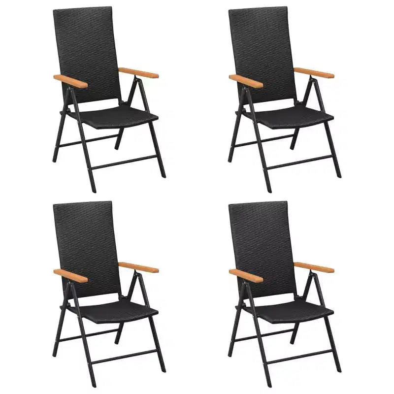 Set da pranzo vidaXL nero e marrone