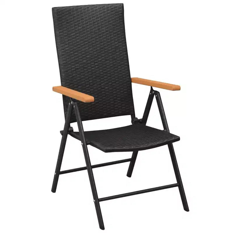 Set da pranzo vidaXL nero e marrone