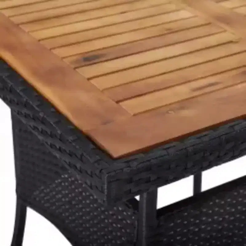 vidaXL Set da pranzo nero in polyrattan con cuscini sfoderabili