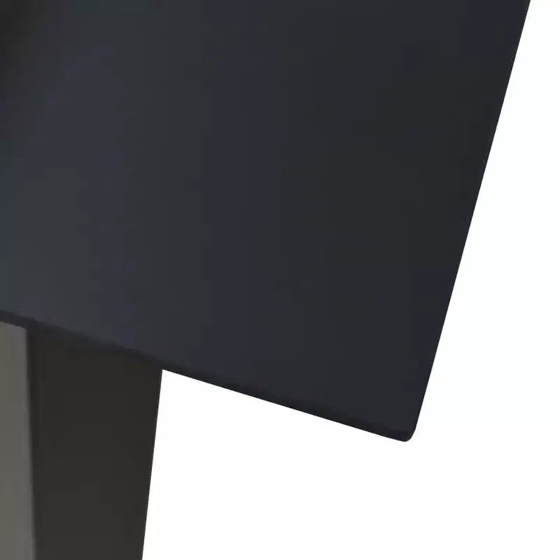 vidaXL Set da pranzo Nero Polyrattan, acciaio verniciato a polvere, vetro temperato