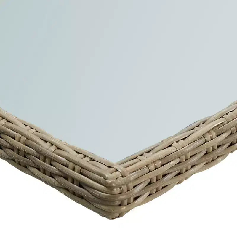 vidaXL Set da pranzo in polyrattan, marrone, con ampie fodere rimovibili