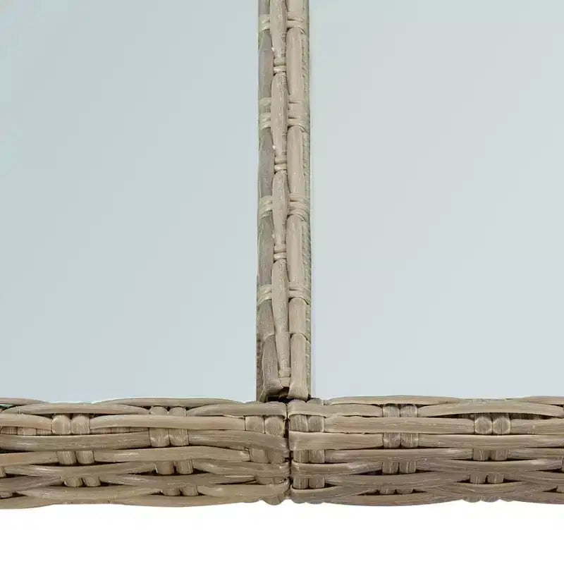 vidaXL Set da pranzo in polyrattan, marrone, con ampie fodere rimovibili