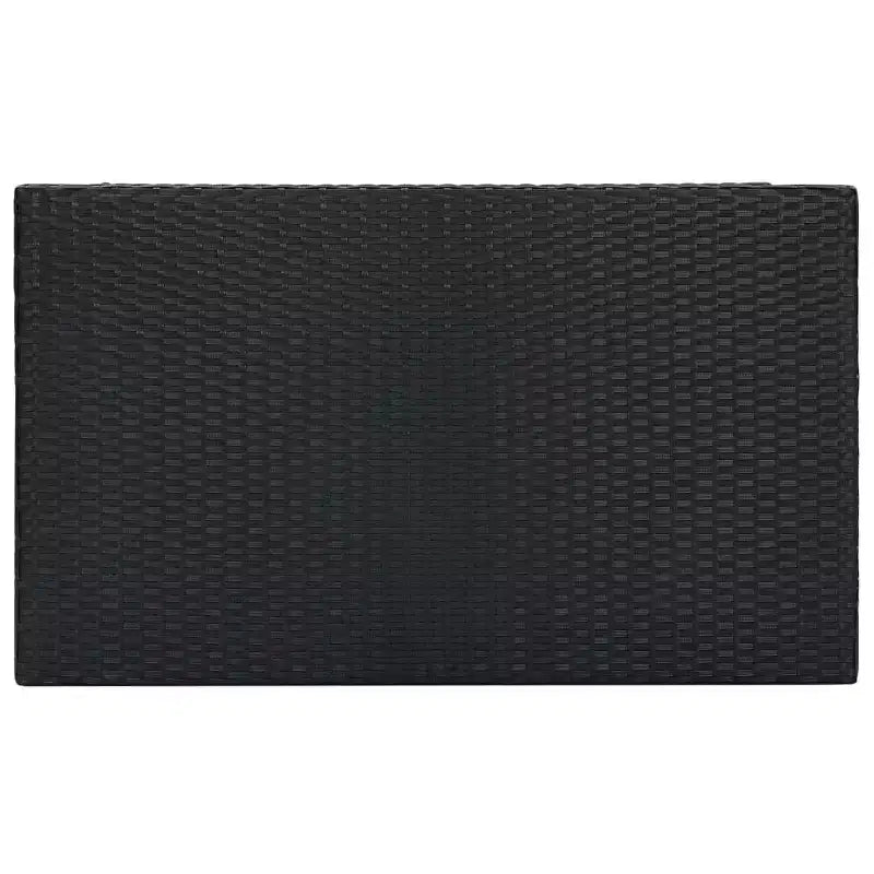 vidaXL Set da bar da giardino in polyrattan nero, acciaio verniciato a polvere Standard