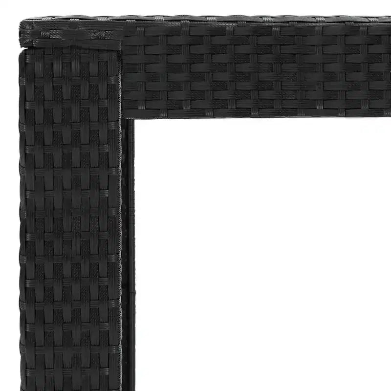 vidaXL Set da bar da giardino in polyrattan nero, acciaio verniciato a polvere Standard