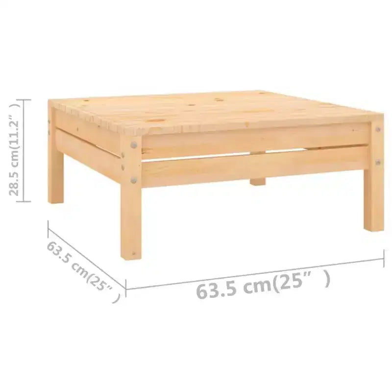 vidaXL Set divani da giardino in legno naturale, pino massiccio, grande, modulare