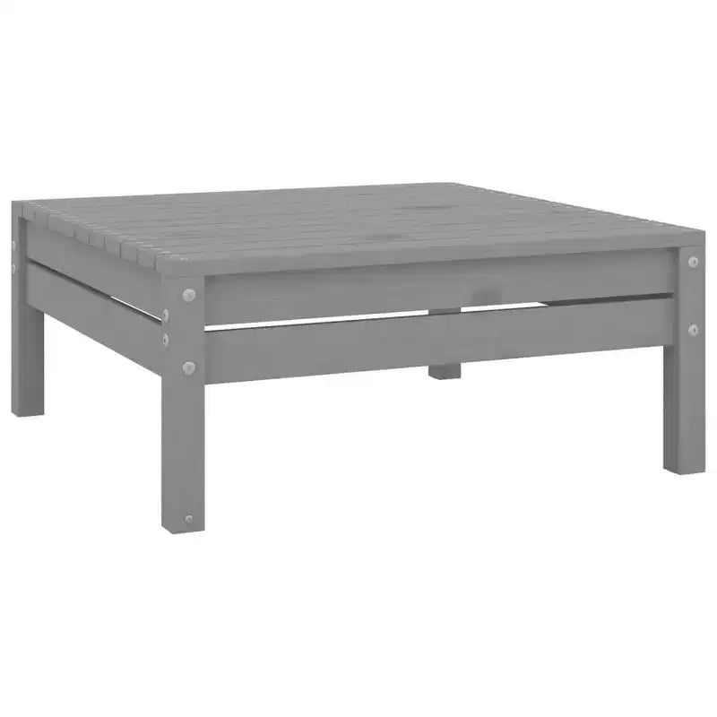 vidaXL Set Salotto da Giardino 10 pz Modulare Legno Massello di Pino Grigio