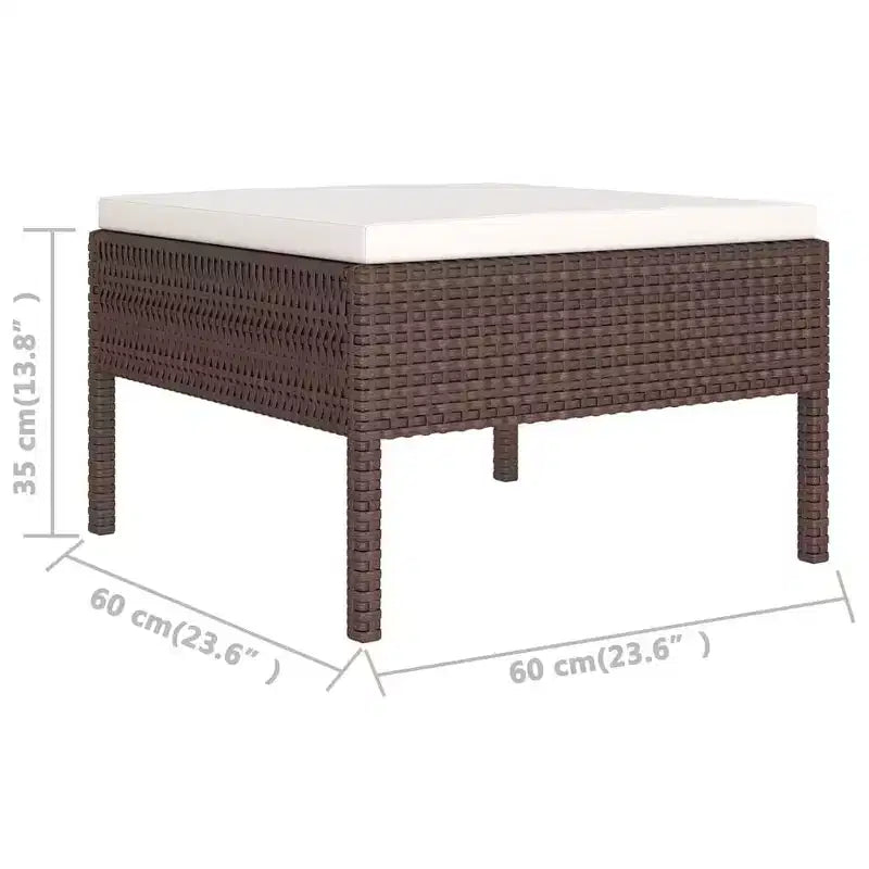vidaXL Set da Salotto da Giardino Marrone
