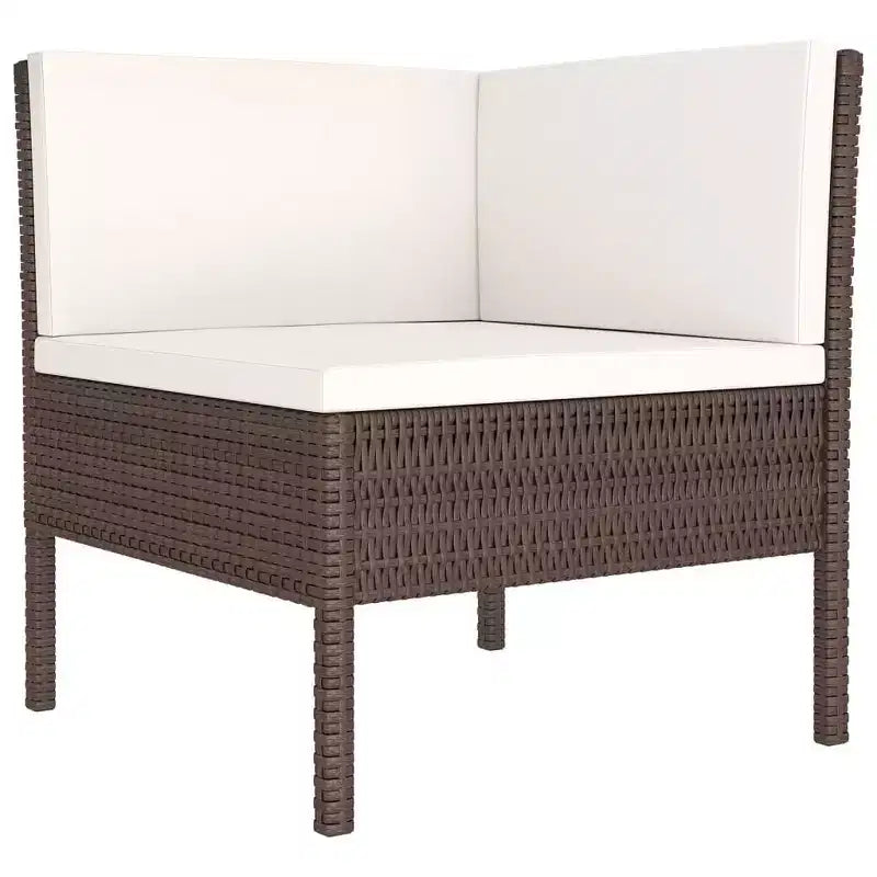 vidaXL Set da Salotto da Giardino Marrone