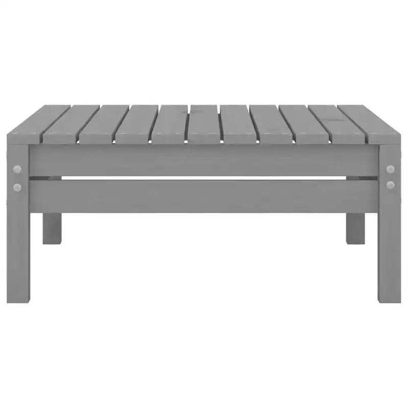 vidaXL Set Divani da Giardino Grigio in Legno Massello di Pino Set da 5 Pezzi Modulare