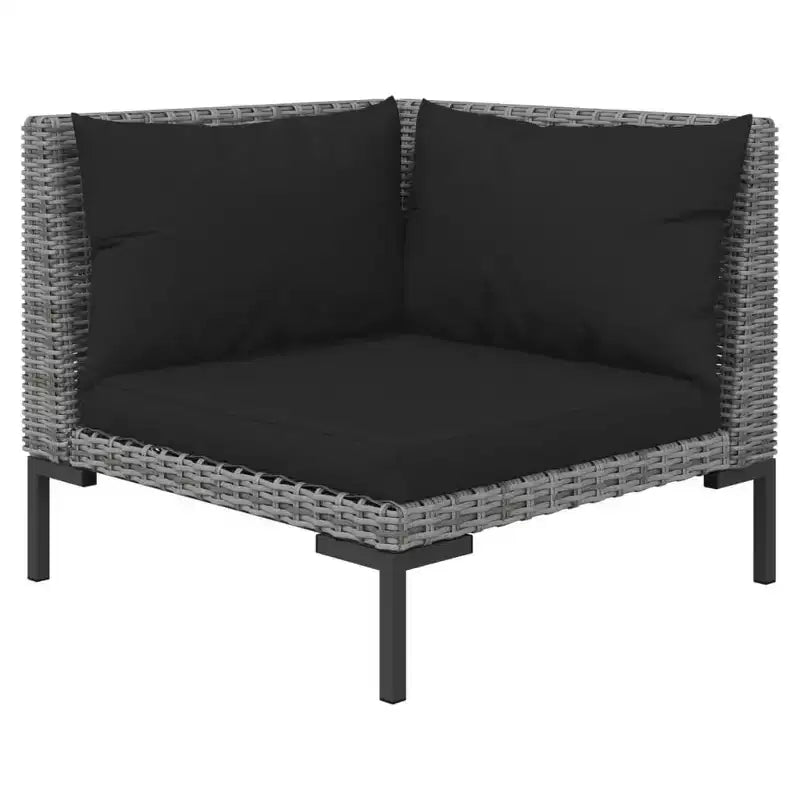 vidaXL Set da Salotto da Giardino Grigio Scuro