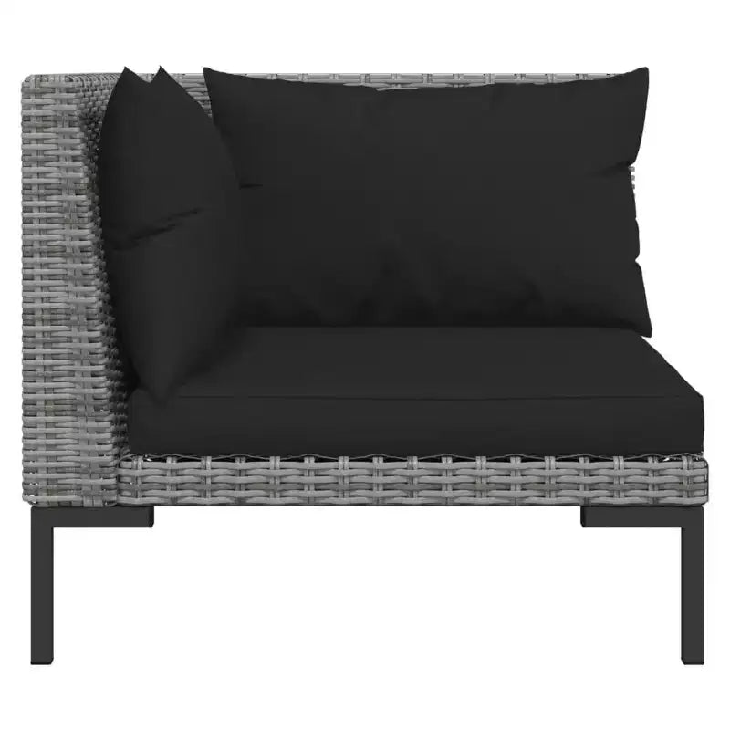vidaXL Set da Salotto da Giardino Grigio Scuro