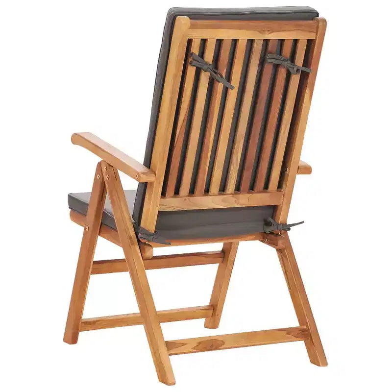 vidaXL Libreria con asse in legno di teak e cuscini in legno di teak Media