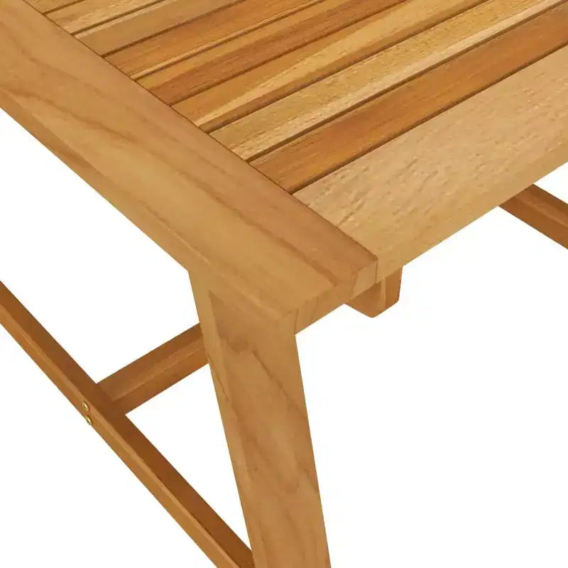 vidaXL Set da pranzo in legno massello di acacia Gambe regolabili a media altezza