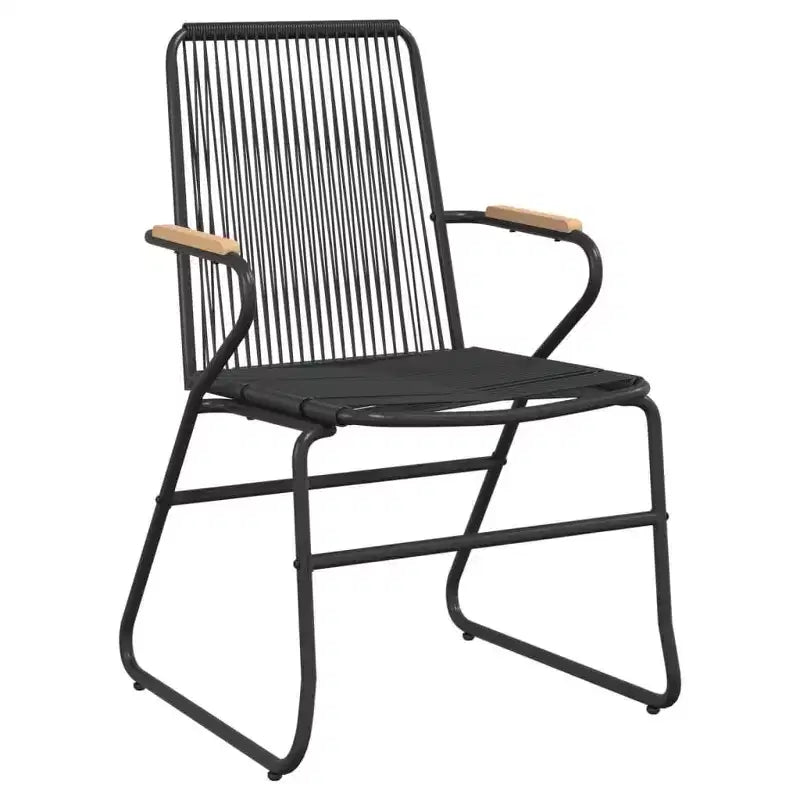 vidaXL Set da pranzo da giardino in polyrattan nero Sedute medie numerose