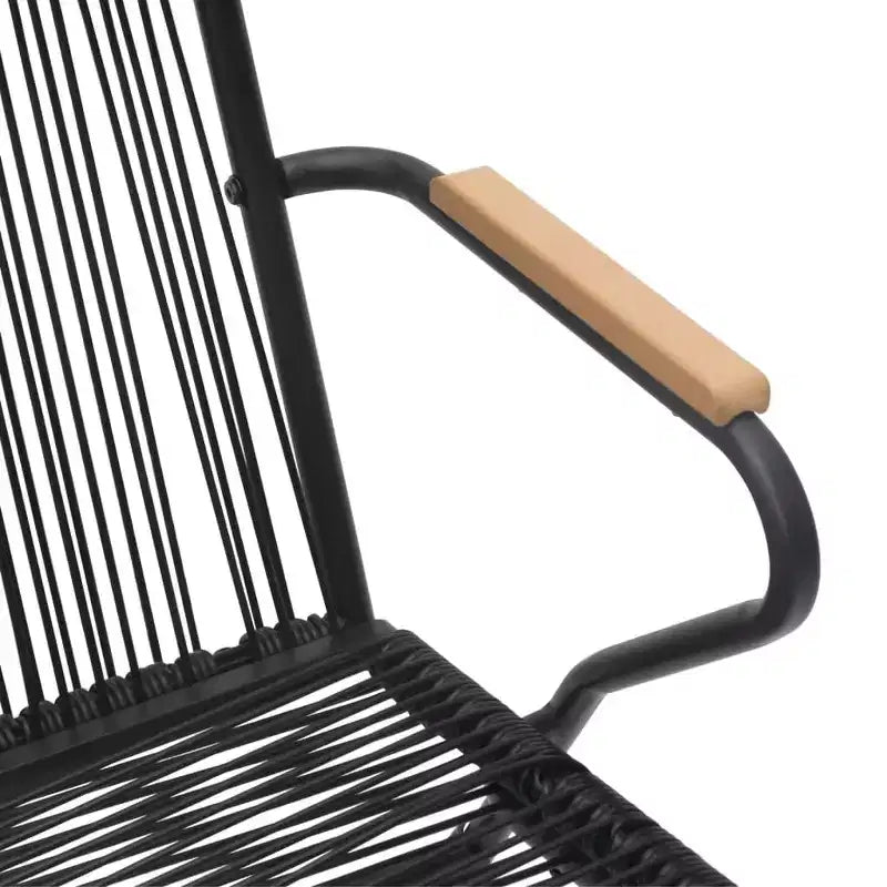 vidaXL Set da pranzo da giardino in polyrattan nero Sedute medie numerose