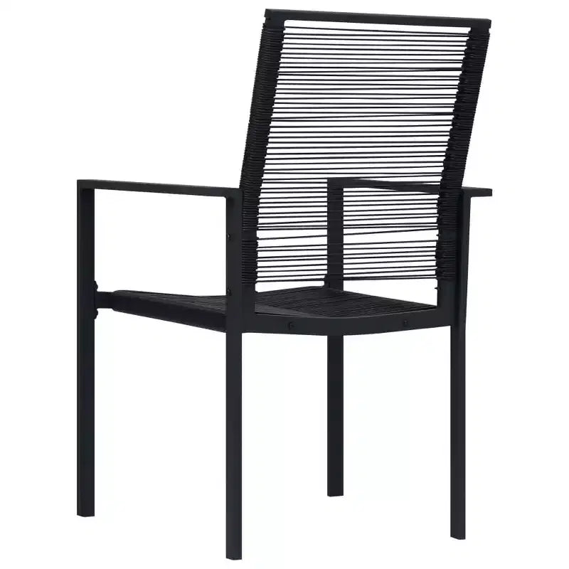 Set da pranzo vidaXL nero in vetro grande, molti posti a sedere, per giardino