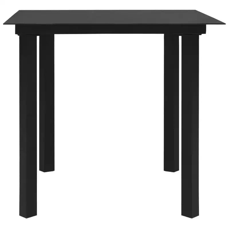 vidaXL Set da Pranzo in Vetro Nero Medio Resistente Set da Pranzo da Giardino