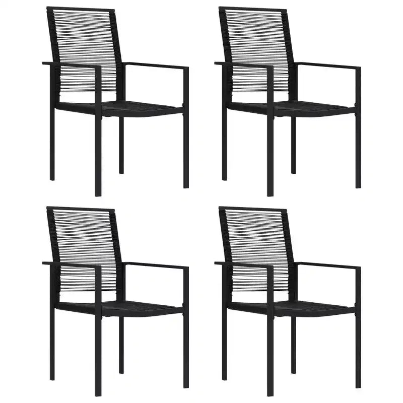 vidaXL Set da Pranzo in Vetro Nero Medio Resistente Set da Pranzo da Giardino