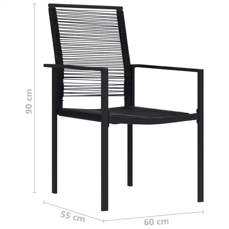 vidaXL Set da Pranzo in Vetro Nero Medio Resistente Set da Pranzo da Giardino