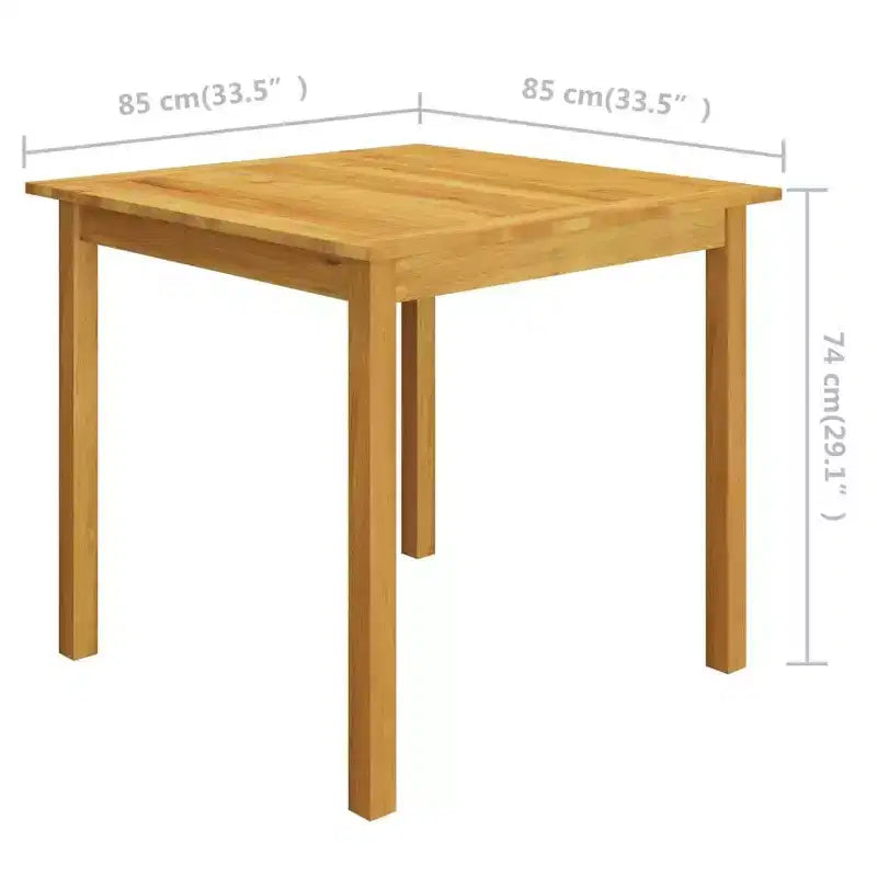 vidaXL Set da pranzo da esterno Grigio scuro Legno massello di acacia Media