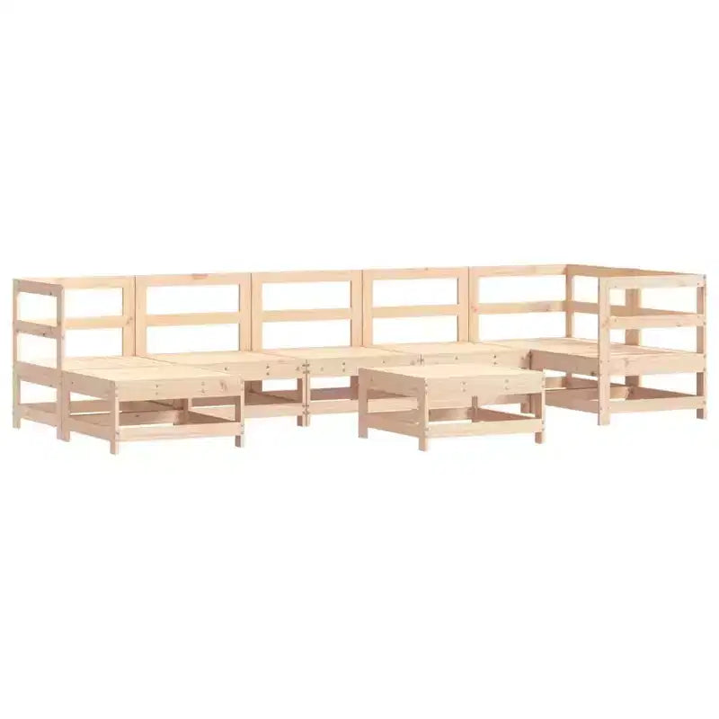 vidaXL Set Salotto da Giardino Beige, Legno Naturale