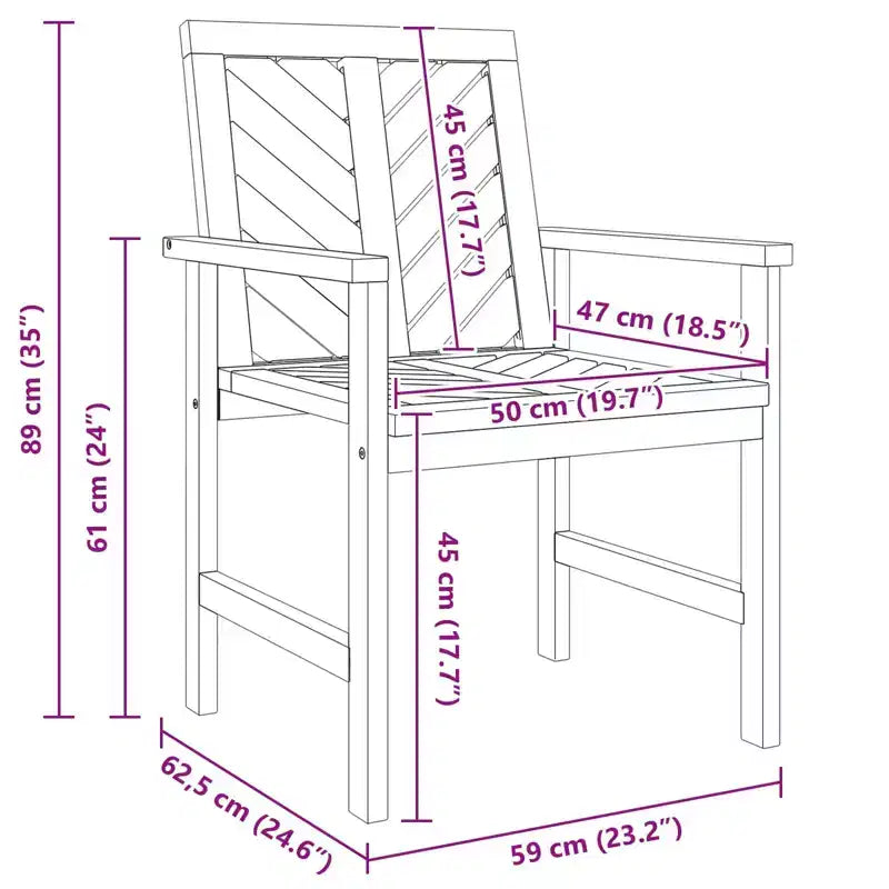 vidaXL Salotto da Giardino 5 pz Marrone Legno Massello di Acacia