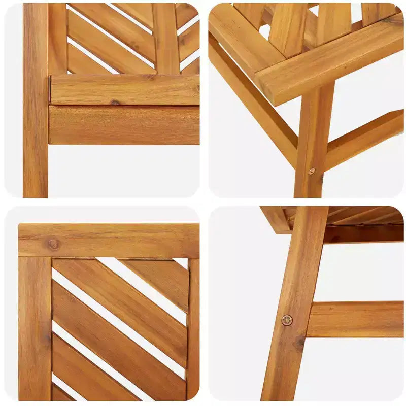 vidaXL Salotto da Giardino 5 pz Marrone Legno Massello di Acacia