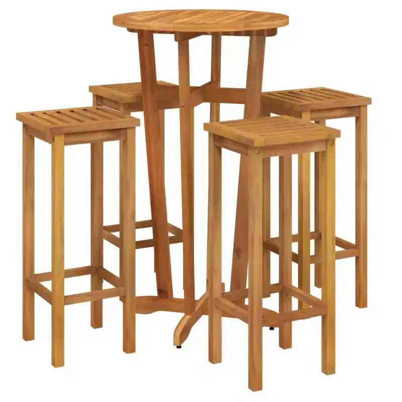 Set Bar da Giardino vidaXL in Legno Naturale Massello di Acacia Grande Durevole