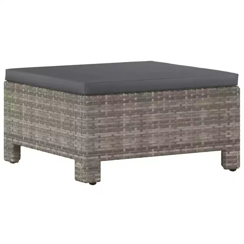 vidaXL Set Salotto da Giardino Grande in Rattan PE Grigio e Acciaio Verniciato a Polvere