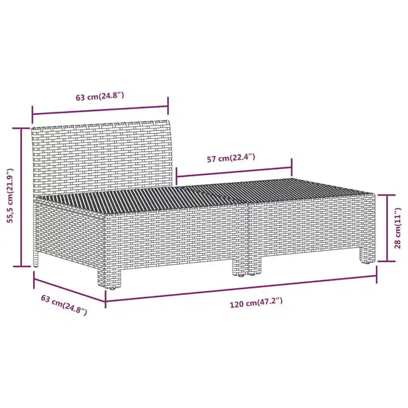 vidaXL Set Divani da Giardino 9 pz in Rattan PE Grigio e Acciaio Verniciato a Polvere