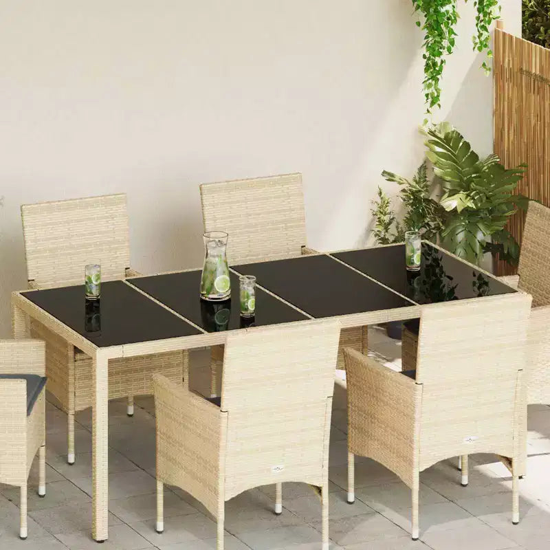 vidaXL Top per Tavolo 4 pz Vetro Temperato Nero