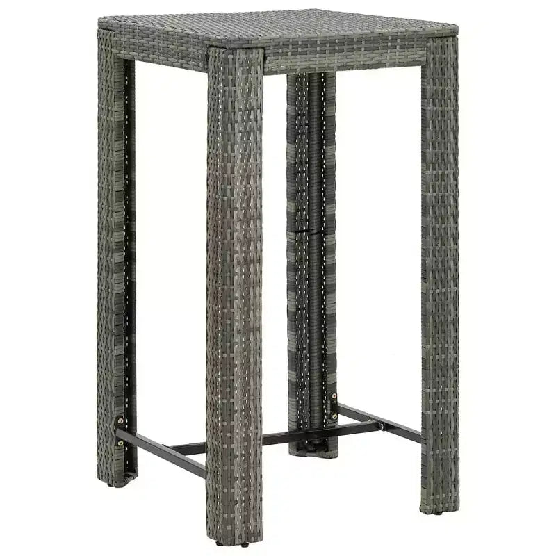 vidaXL Set mobili bar da giardino in polyrattan, di medie dimensioni e resistenti