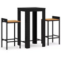 vidaXL Set mobili bar da giardino in polyrattan, di medie dimensioni e resistenti