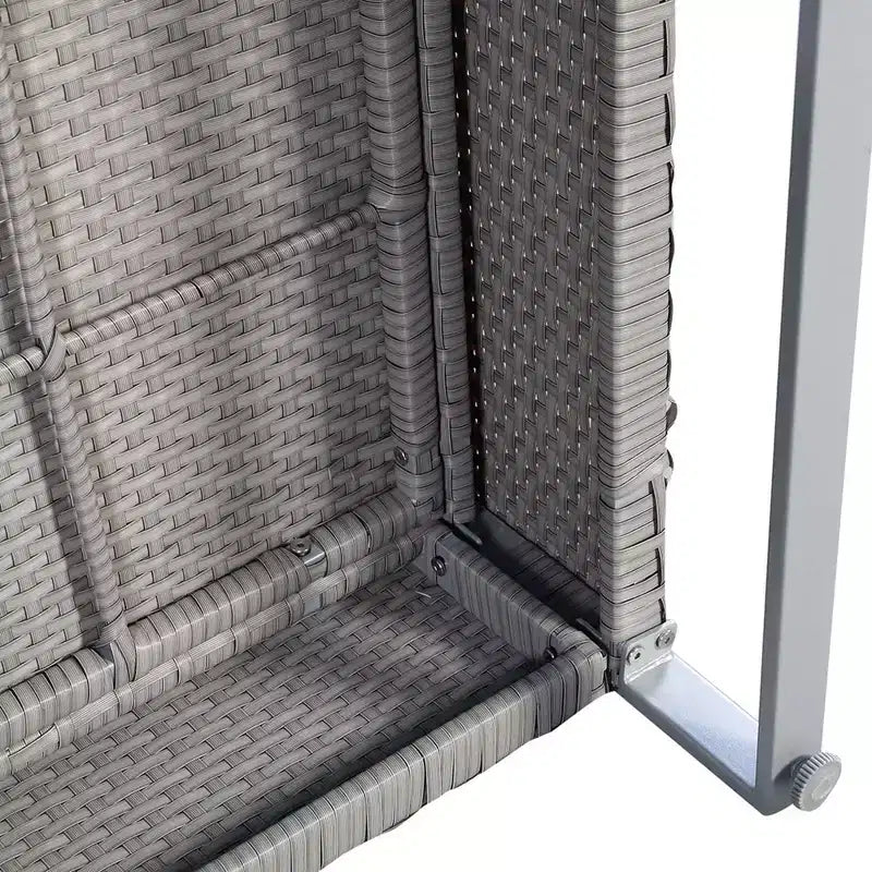Costway Set divano da esterno 2 posti, divano modulare, con cuscini, grigio