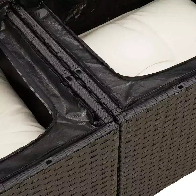 vidaXL Set di divani da giardino in polyrattan grande, materiali resistenti ai raggi UV