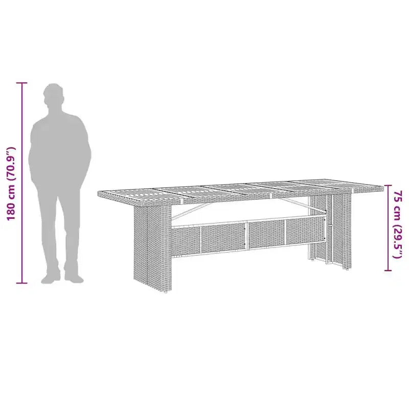 vidaXL Set da pranzo da giardino in polyrattan nero 9 pz.