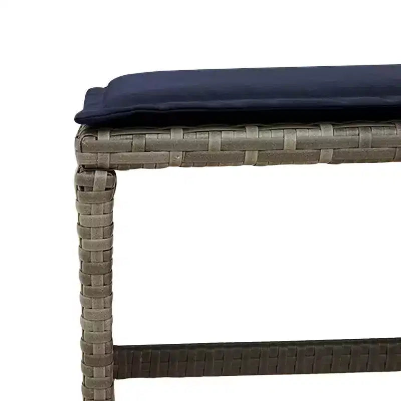 vidaXL Set da pranzo da esterno 8 pz Grigio, Blu navy