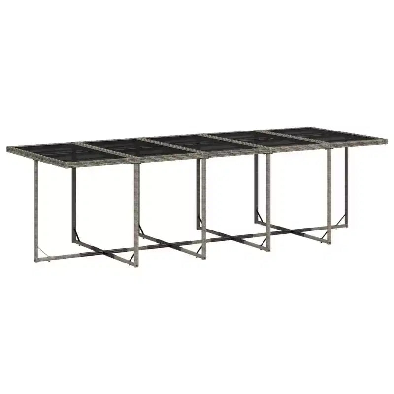 vidaXL Set da pranzo da esterno 14 pz Grigio, Blu navy