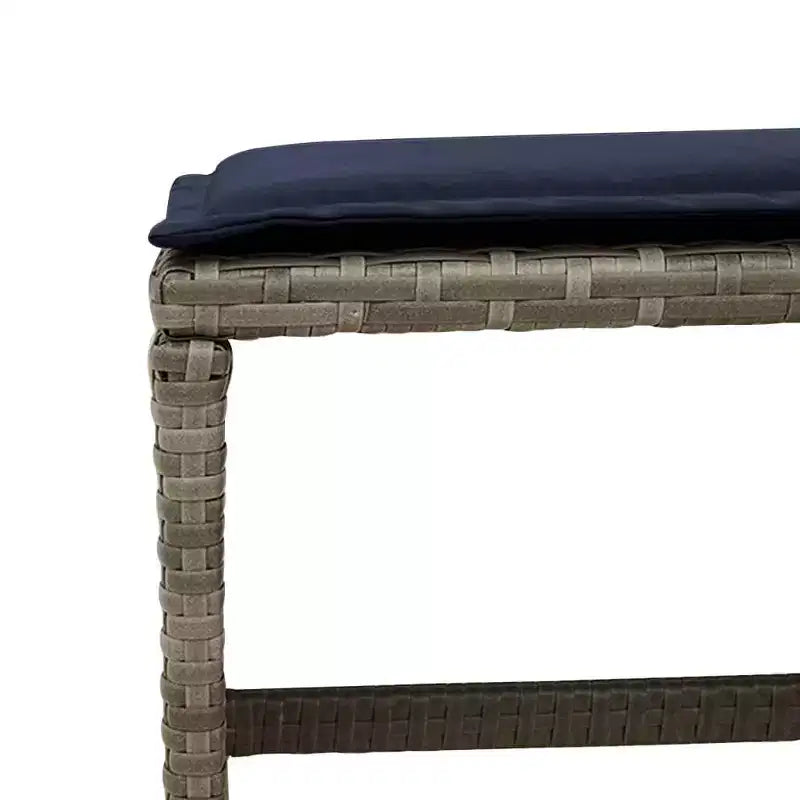 vidaXL Set da pranzo da esterno 14 pz Grigio, Blu navy