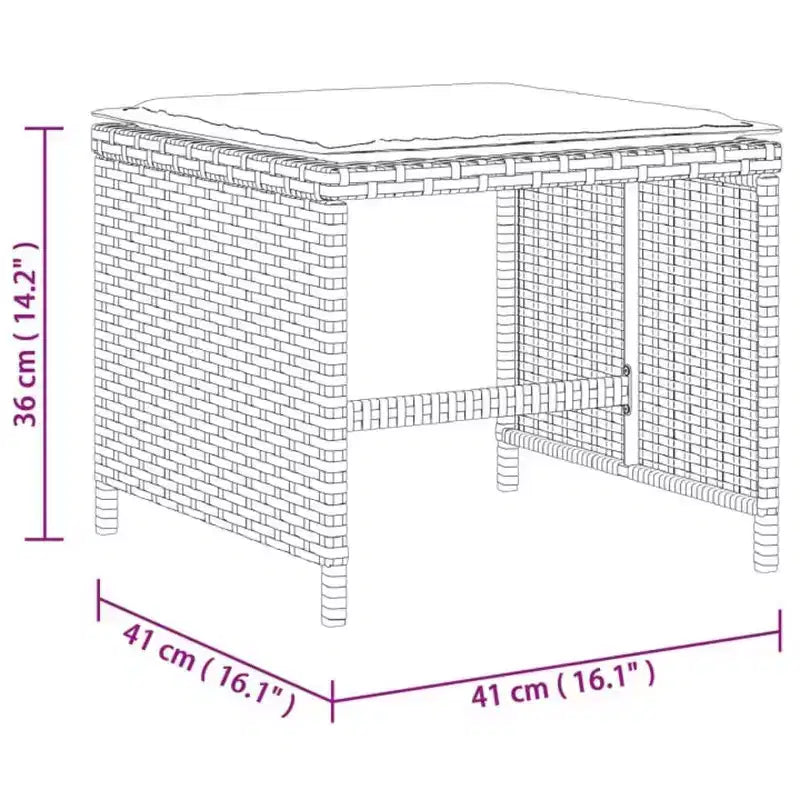 vidaXL Set da pranzo da giardino 14 pz Grigio, Blu scuro