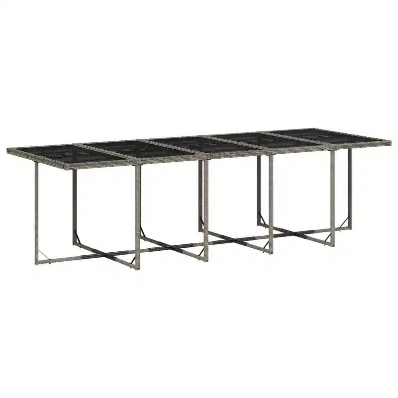 vidaXL Set da pranzo da giardino 14 pz Grigio, Blu scuro