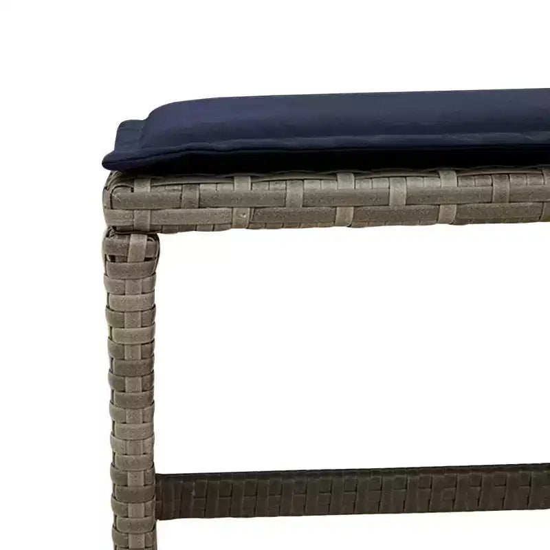vidaXL Set da pranzo da giardino 14 pz Grigio, Blu scuro