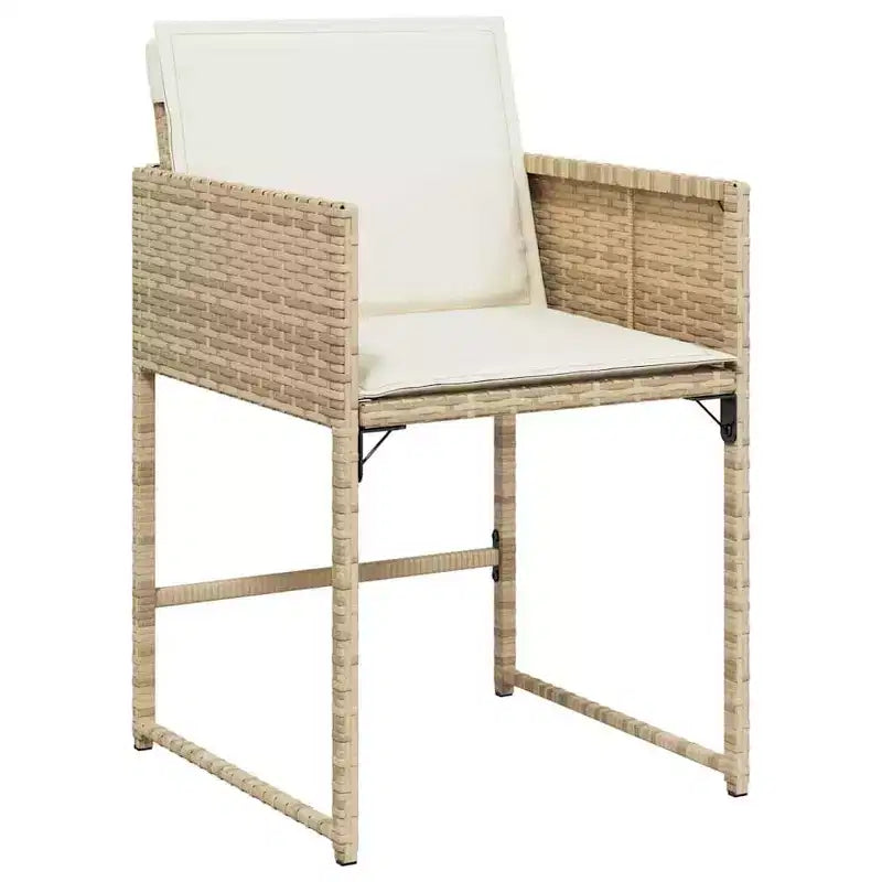vidaXL Set da pranzo da giardino beige, marrone