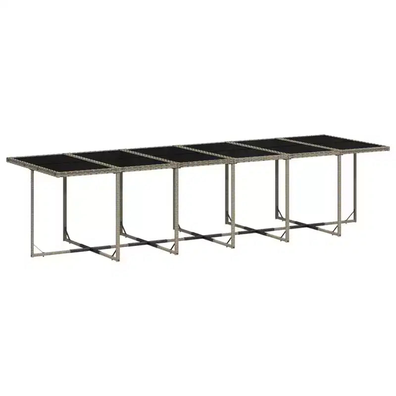 vidaXL Set da pranzo da esterno 16 pz grigio