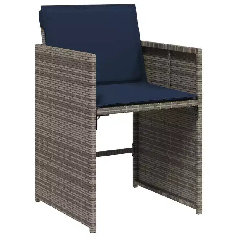 vidaXL Set da pranzo da esterno 16 pz grigio