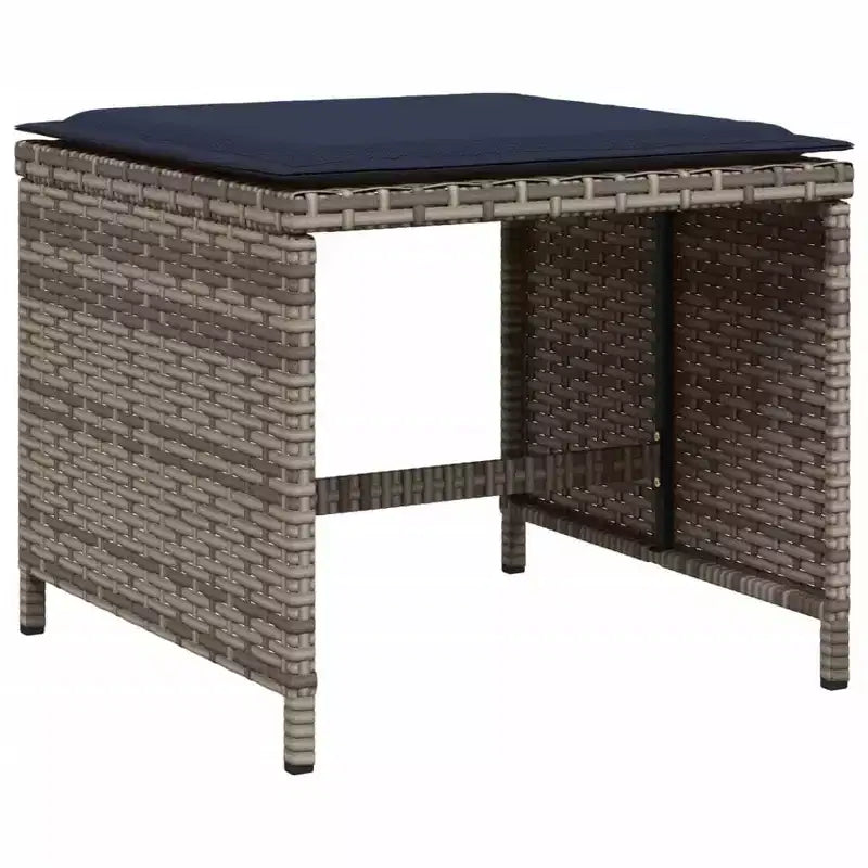 vidaXL Set da pranzo da esterno 16 pz grigio