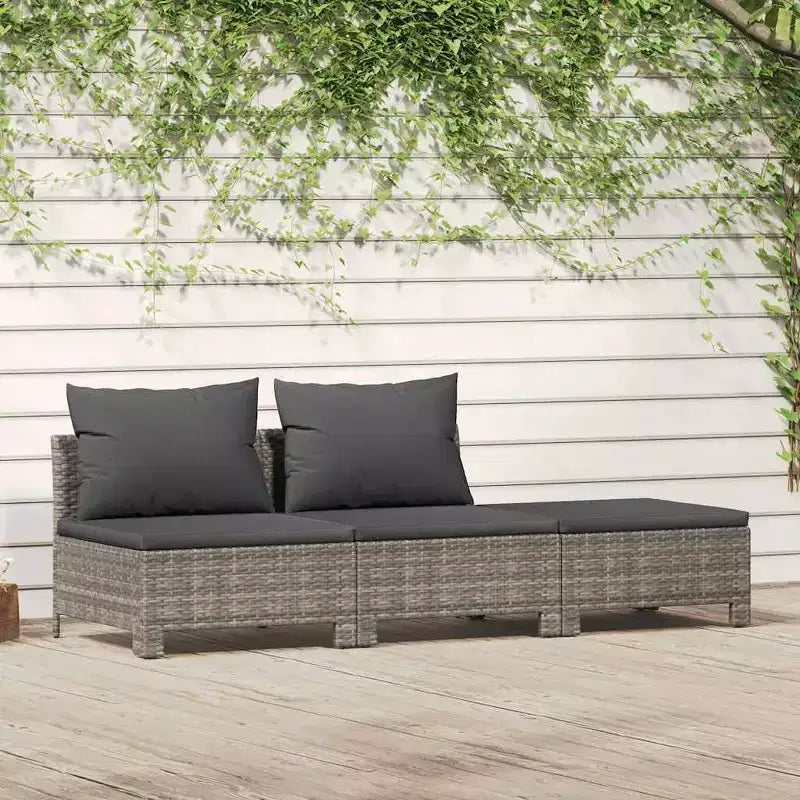 vidaXL Set divani da giardino Grigio, Grigio scuro