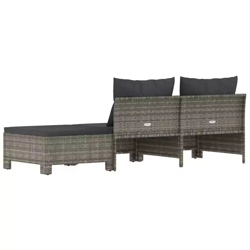 vidaXL Set divani da giardino Grigio, Grigio scuro