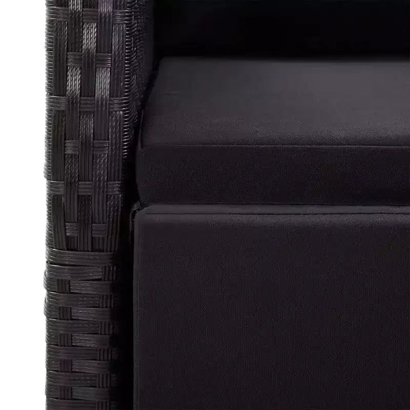 vidaXL Set da pranzo da esterno 5 pz nero